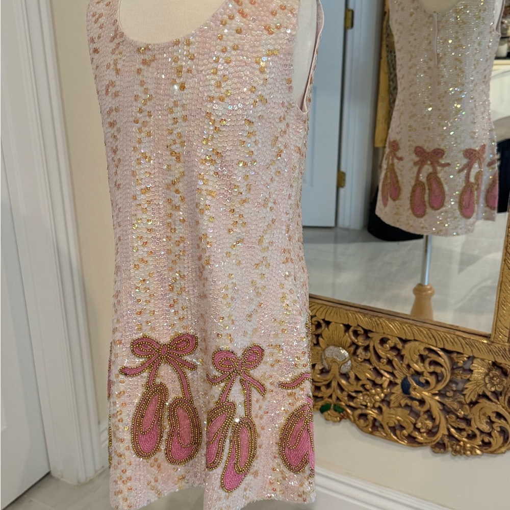 Little attitudes by Debra hand, beaded Sequin Ballet Flats Dress